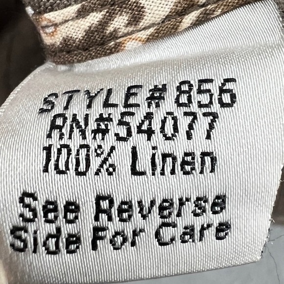 CAbi Womens Linen Utility Jacket XS Brown Button Front Military Fitted Cargo - Picture 6 of 10